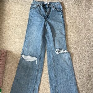 Classic Blue Distressed Women's Jeans
